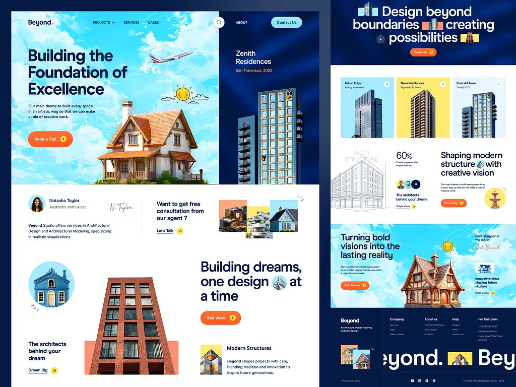 Feane - modern restaurant website with online menu